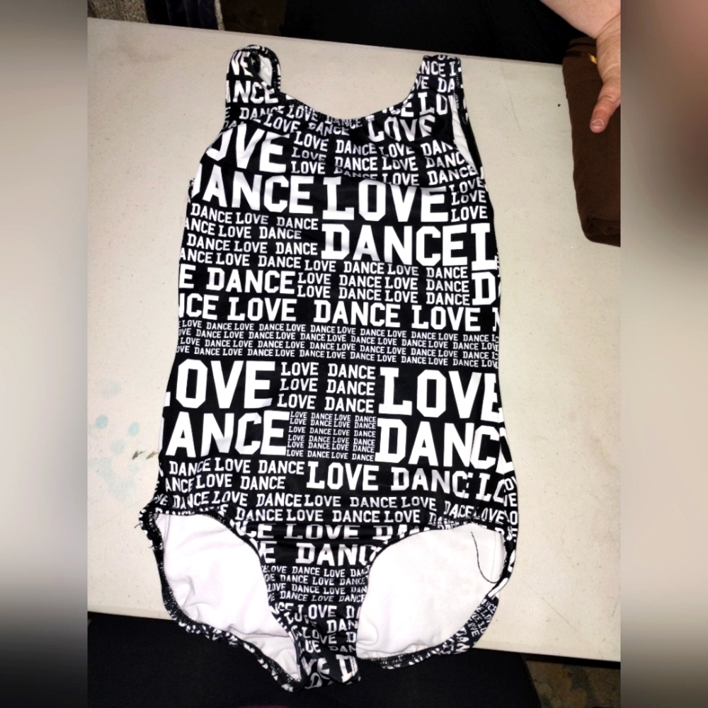 Black and White Dance Leotard size Medium--170